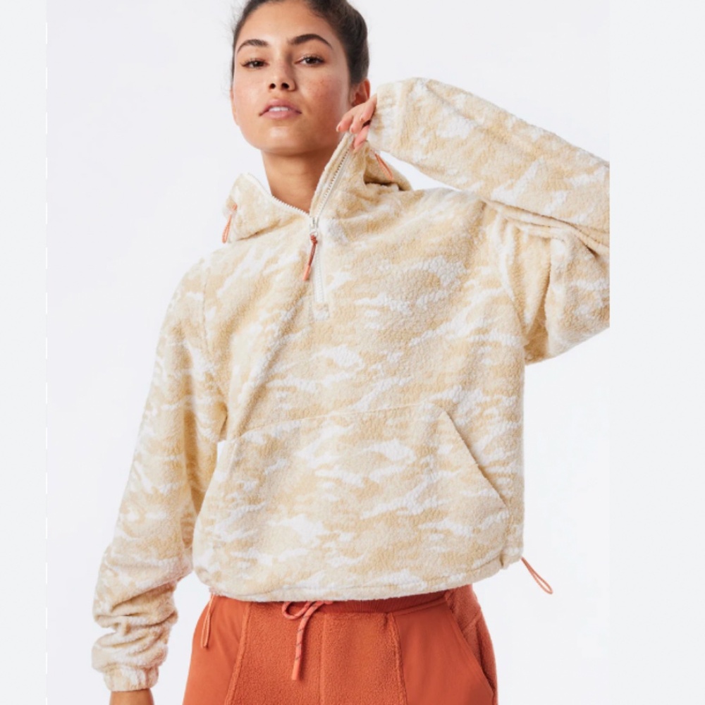 Outdoor Voices PrimoFleece Pullover Cloud Camo Quarter Zip